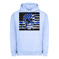 Pigment Grape Ice police flag patriotic skull Urban Hoodie - TumblerDesignByShophia