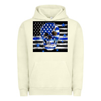Pigment Pistachio police flag patriotic skull Urban Hoodie - TumblerDesignByShophia