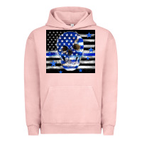 Pigment Salmon police flag patriotic skull Urban Hoodie - TumblerDesignByShophia