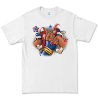 White Baseball afro girl sneakers Premium Tee - RanaPortraitStore