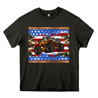 Asphalt monster truck american flag tumbler Heavy Core Tee - Artiststas