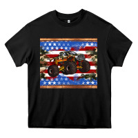 Black monster truck american flag tumbler Heavy Core Tee - Artiststas