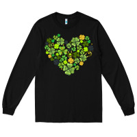 Black heart shaped clover Long Sleeve Tee - AdoDesignShop