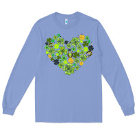 Colony Blue heart shaped clover Long Sleeve Tee - AdoDesignShop