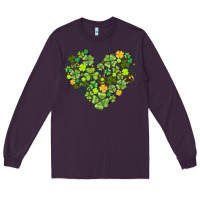Plum heart shaped clover Long Sleeve Tee - AdoDesignShop