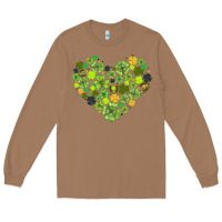 Toasted Coconut heart shaped clover Long Sleeve Tee - AdoDesignShop