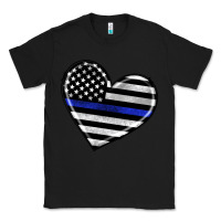 Black american thin blue line flag Classic Tee - Artiststas
