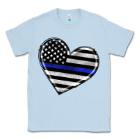 Dusty Blue american thin blue line flag Classic Tee - Artiststas