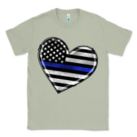 Matcha american thin blue line flag Classic Tee - Artiststas