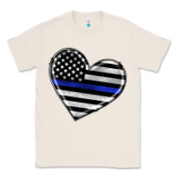 Natural american thin blue line flag Classic Tee - Artiststas