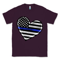 Plum american thin blue line flag Classic Tee - Artiststas