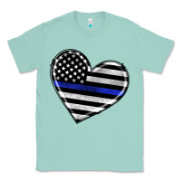 Seafoam american thin blue line flag Classic Tee - Artiststas