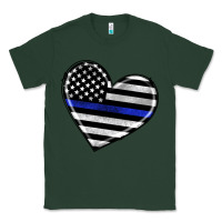Sports Green american thin blue line flag Classic Tee - Artiststas