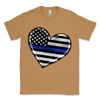 Toasted Coconut american thin blue line flag Classic Tee - Artiststas