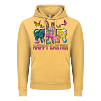 Vintage Mustard happy easter dental Vintage Hoodie - Neo Western