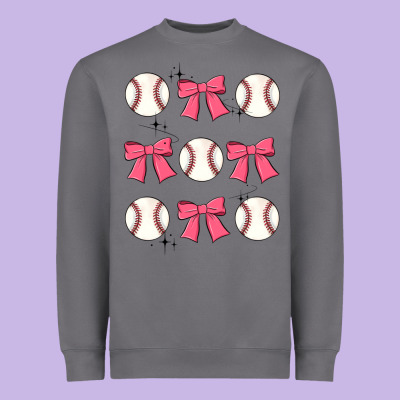 Baseball Coquette Bow Heavyweight Sweatshirt Designed By Jahusdesignshop