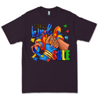 Plum Be a kind sole Autism afro girl sneakers Premium Tee - RanaPortraitStore