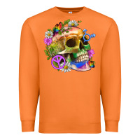 Carrot Pride Skull And Transgender Symbol With Peace Premium Sweatshirt - BundleAndBundleShop