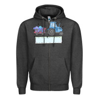 Charcoal Heather easter tractor boy Zipper Hoodie - MaliasSmallBusiness