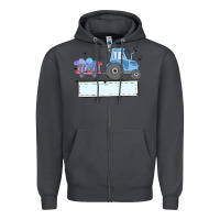 Smoke easter tractor boy Zipper Hoodie - MaliasSmallBusiness
