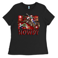 Black rodeo christmas howdy Ladies Tee - AdoDesignShop
