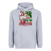 Heather Grey Pink Christmas hot cocoa and christmas movies Heavyweight Hoodie - NancyCooperArtShop