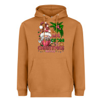 Meerkat Pink Christmas hot cocoa and christmas movies Heavyweight Hoodie - NancyCooperArtShop