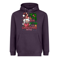 Plum Pink Christmas hot cocoa and christmas movies Heavyweight Hoodie - NancyCooperArtShop