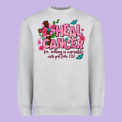 Heal Cancer Heavyweight Sweatshirt Designed By Adodesignshop