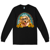 Black golden retriever rainbow Long Sleeve Tee - Artiststas