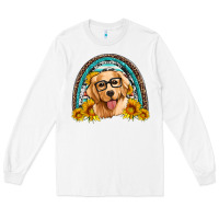 White golden retriever rainbow Long Sleeve Tee - Artiststas