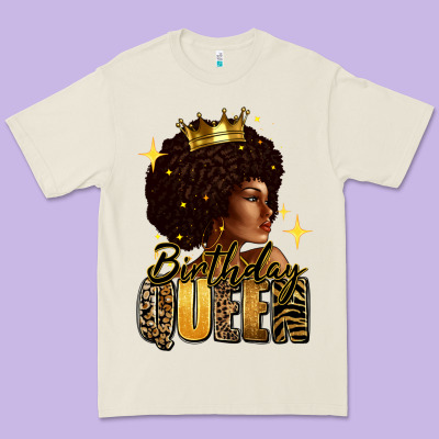 Premium Tee Birthday queen afro girl