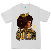 Dove Grey Birthday queen afro girl Premium Tee - RanaPortraitStore