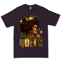 Plum Birthday queen afro girl Premium Tee - RanaPortraitStore