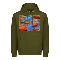 Army Green California Golden Trout Garibaldi Fish Background Premium Hoodie - Bettercallsaul
