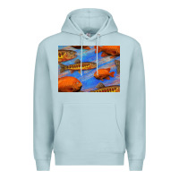 Blue Mist California Golden Trout Garibaldi Fish Background Premium Hoodie - Bettercallsaul