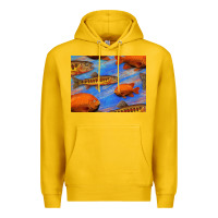Lemon California Golden Trout Garibaldi Fish Background Premium Hoodie - Bettercallsaul
