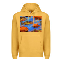 Mustard California Golden Trout Garibaldi Fish Background Premium Hoodie - Bettercallsaul