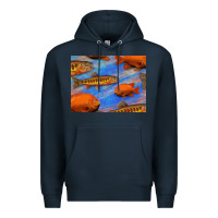 Navy California Golden Trout Garibaldi Fish Background Premium Hoodie - Bettercallsaul