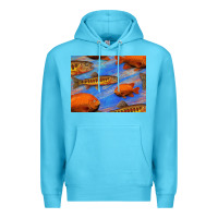 Ocean Blue California Golden Trout Garibaldi Fish Background Premium Hoodie - Bettercallsaul