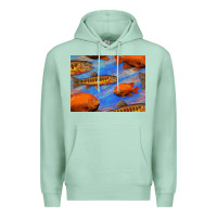 Seafoam California Golden Trout Garibaldi Fish Background Premium Hoodie - Bettercallsaul