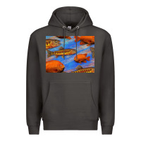 Smoke California Golden Trout Garibaldi Fish Background Premium Hoodie - Bettercallsaul