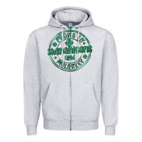 Heather Grey prone to shenanigans and malarkey Zipper Hoodie - MaliasSmallBusiness