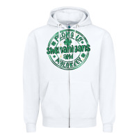 White prone to shenanigans and malarkey Zipper Hoodie - MaliasSmallBusiness