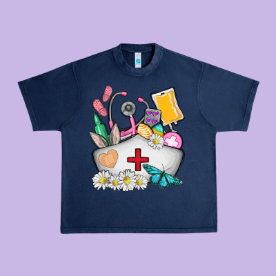 Nurse  Easter Urban Heavy Tee Designed By Adodesignshop