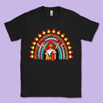 Firefighter Gnomes Rainbow Classic Tee Designed By Artiststas