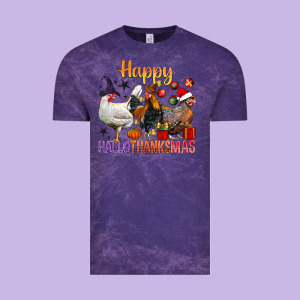 Happy Hallothanksmas Chick Vintage Tee Designed By Bundleandbundleshop