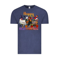 Vintage Denim Happy Hallothanksmas Chick Vintage Tee - BundleAndBundleShop