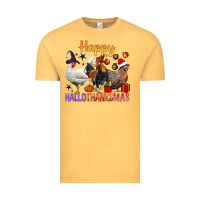 Vintage Mustard Happy Hallothanksmas Chick Vintage Tee - BundleAndBundleShop