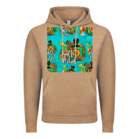 Vintage Coffee salty vibes seamless pattern Vintage Hoodie - HRA Design Shop
